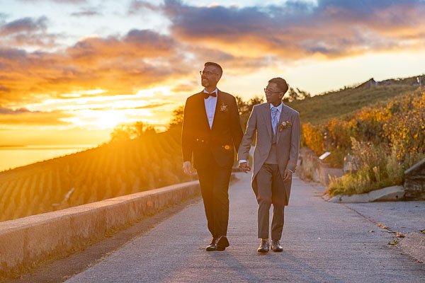 Magnifique coucher de soleil sur le Lavaux