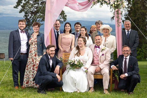 Photo de groupe mariage à Nyon