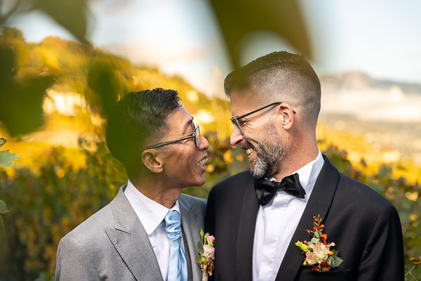 Les mariés dans les vignes de chexbres